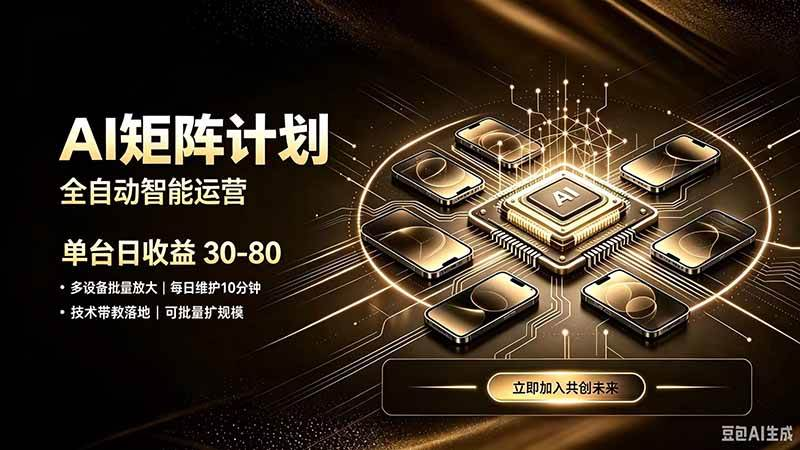 AI智能对话，矩阵规模化创业，全程技术扶持，长久稳定，日入800+-创星溯资源站