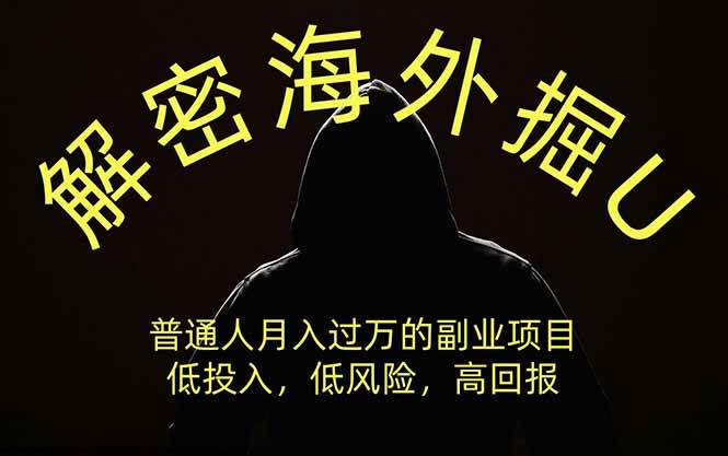 解密海外掘U，普通人月入过万的副业项目，低投入、低风险高回报，没有之一-创星溯资源站